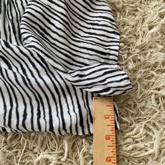 H&M DIVIDED Black White Striped Strapless Short Romper Jumpsuit Women Size 6 - Picture 6 of 9